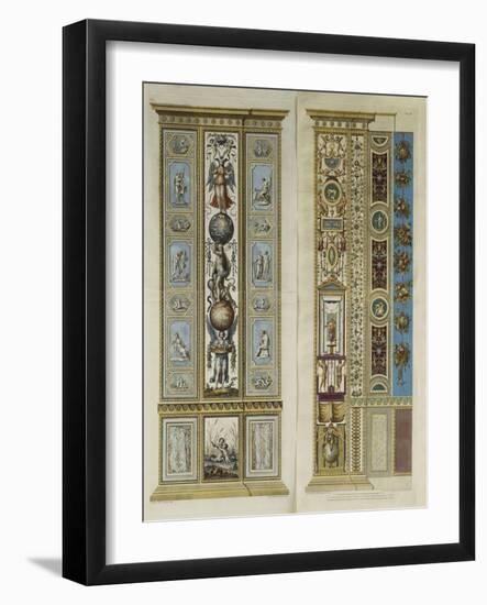 Arabesque Decorations in the Vatican Loggia-(after) Giovanni Udine-Framed Giclee Print