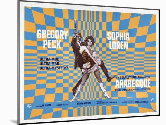 Arabesque, Gregory Peck, Sophia Loren, 1966-null-Mounted Art Print