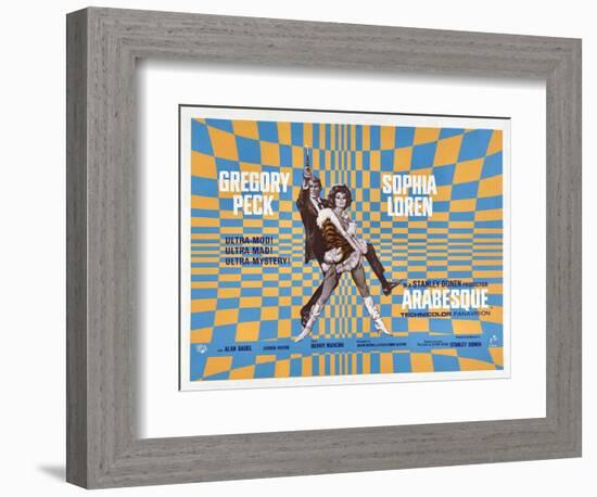 Arabesque, Gregory Peck, Sophia Loren, 1966-null-Framed Premium Giclee Print