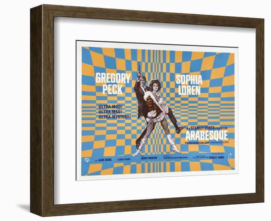 Arabesque, Gregory Peck, Sophia Loren, 1966-null-Framed Premium Giclee Print