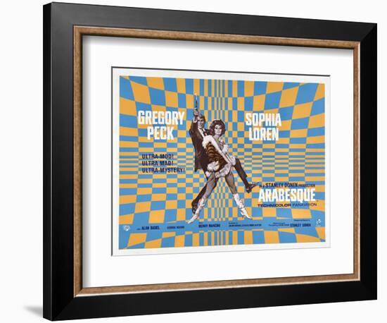 Arabesque, Gregory Peck, Sophia Loren, 1966-null-Framed Premium Giclee Print