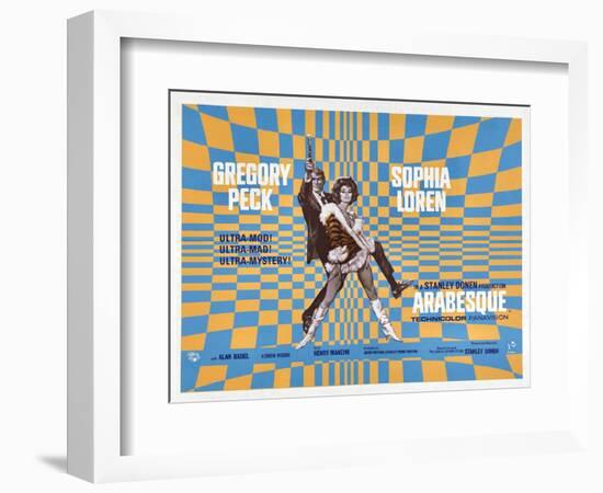 Arabesque, Gregory Peck, Sophia Loren, 1966-null-Framed Premium Giclee Print