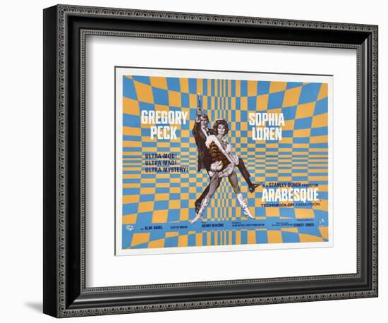 Arabesque, Gregory Peck, Sophia Loren, 1966-null-Framed Premium Giclee Print