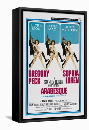 Arabesque, Gregory Peck, Sophia Loren, 1966-null-Framed Stretched Canvas