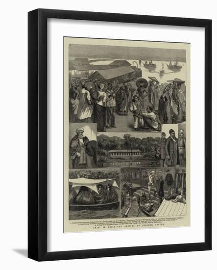 Arabi in Exile, the Arrival at Colombo, Ceylon-null-Framed Giclee Print