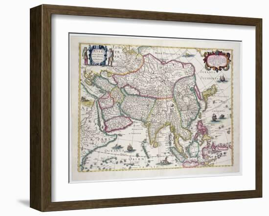 Arabia, Japan, the Korean Peninsula and the Greater Part of the Indonesian Archipelago, 1631-Hendrik I Hondius-Framed Giclee Print