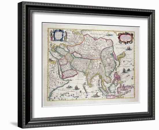 Arabia, Japan, the Korean Peninsula and the Greater Part of the Indonesian Archipelago, 1631-Hendrik I Hondius-Framed Giclee Print