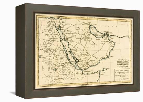 Arabia, the Persian Gulf and the Red Sea, with Egypt, Nubia and Abyssinia, from 'Atlas De Toutes…-Charles Marie Rigobert Bonne-Framed Premier Image Canvas