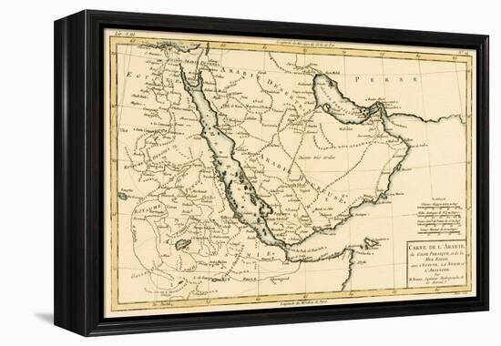 Arabia, the Persian Gulf and the Red Sea, with Egypt, Nubia and Abyssinia, from 'Atlas De Toutes…-Charles Marie Rigobert Bonne-Framed Premier Image Canvas