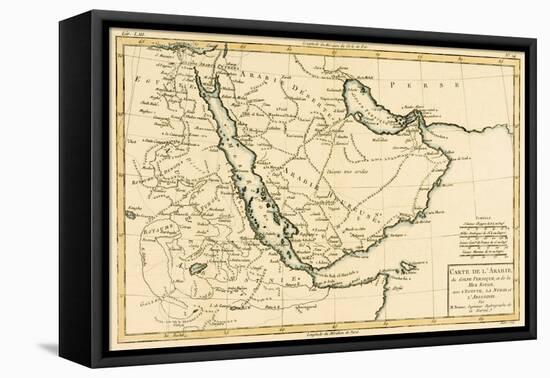 Arabia, the Persian Gulf and the Red Sea, with Egypt, Nubia and Abyssinia, from 'Atlas De Toutes…-Charles Marie Rigobert Bonne-Framed Premier Image Canvas