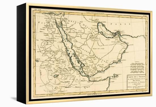 Arabia, the Persian Gulf and the Red Sea, with Egypt, Nubia and Abyssinia, from 'Atlas De Toutes…-Charles Marie Rigobert Bonne-Framed Premier Image Canvas