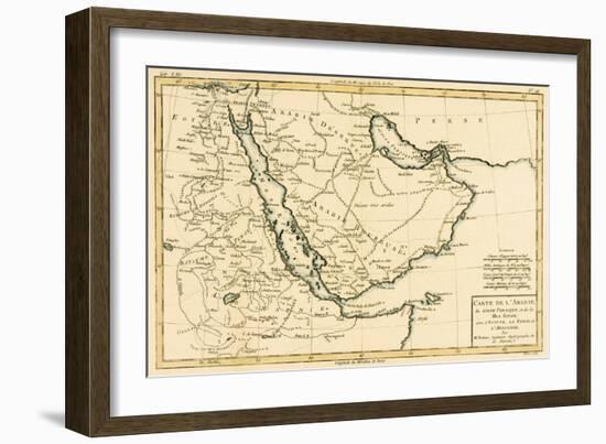 Arabia, the Persian Gulf and the Red Sea, with Egypt, Nubia and Abyssinia, from 'Atlas De Toutes…-Charles Marie Rigobert Bonne-Framed Giclee Print