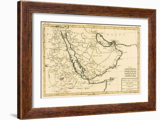 Arabia, the Persian Gulf and the Red Sea, with Egypt, Nubia and Abyssinia, from 'Atlas De Toutes…-Charles Marie Rigobert Bonne-Framed Giclee Print