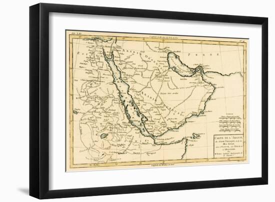 Arabia, the Persian Gulf and the Red Sea, with Egypt, Nubia and Abyssinia, from 'Atlas De Toutes…-Charles Marie Rigobert Bonne-Framed Giclee Print