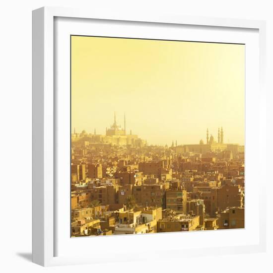 Arabian City in Yellow Gamma. Cairo-Dudarev Mikhail-Framed Photographic Print