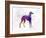 Arabian Greyhound in Watercolor-paulrommer-Framed Art Print