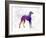 Arabian Greyhound in Watercolor-paulrommer-Framed Art Print