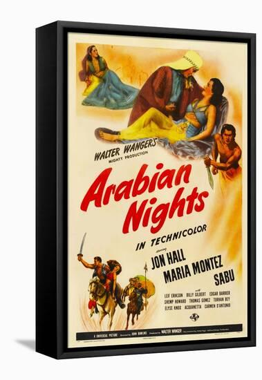 Arabian Nights, 1942, Poster Art-null-Framed Stretched Canvas