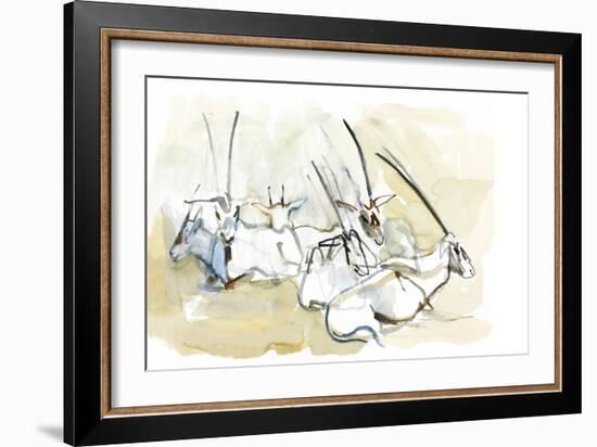 Arabian Oryx, 2010-Mark Adlington-Framed Giclee Print