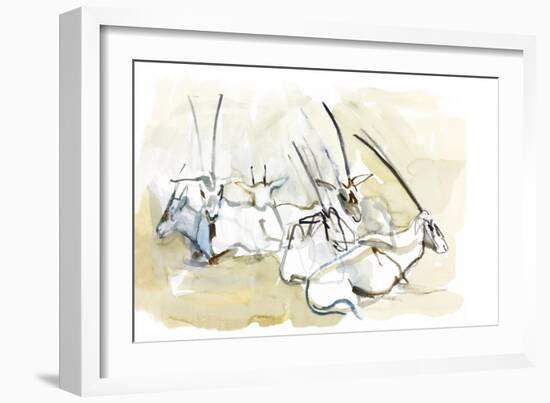 Arabian Oryx, 2010-Mark Adlington-Framed Giclee Print