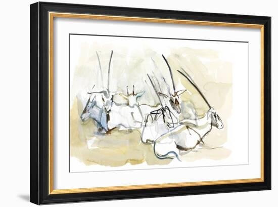 Arabian Oryx, 2010-Mark Adlington-Framed Giclee Print