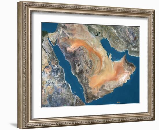 Arabian Peninsula, Satellite Image-null-Framed Photographic Print