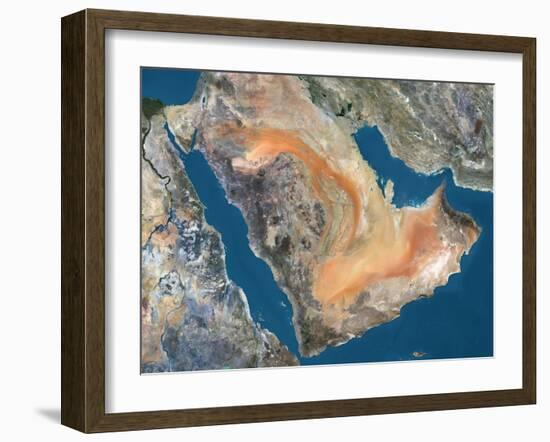 Arabian Peninsula, Satellite Image-null-Framed Photographic Print