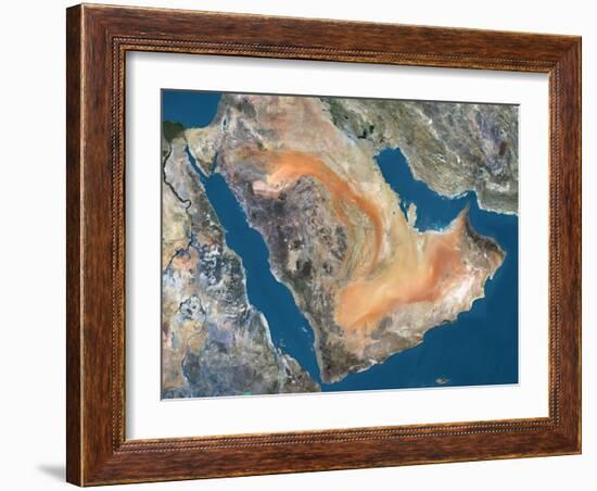 Arabian Peninsula, Satellite Image-null-Framed Photographic Print