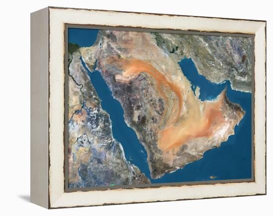 Arabian Peninsula, Satellite Image-null-Framed Premier Image Canvas