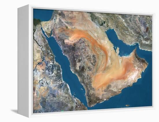 Arabian Peninsula, Satellite Image-null-Framed Premier Image Canvas