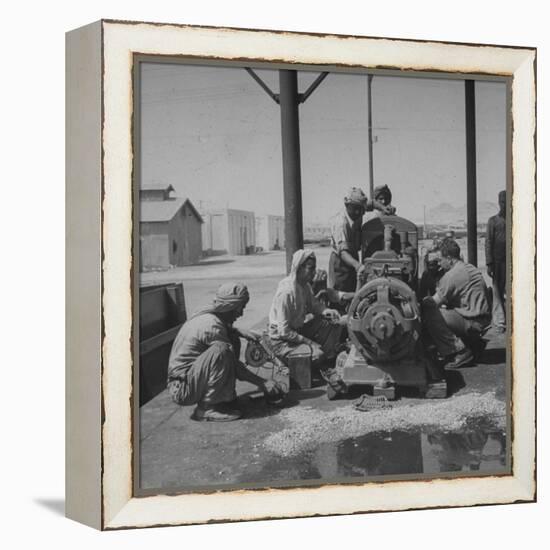 Arabians Working in the Oil Co.'s Garage-Bob Landry-Framed Premier Image Canvas