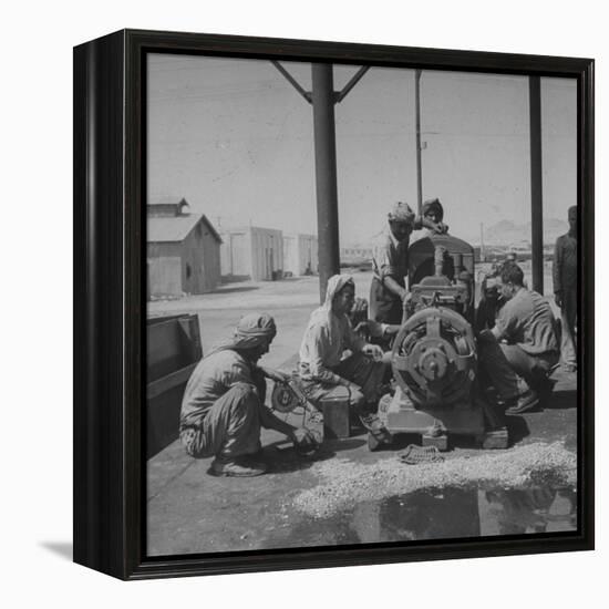 Arabians Working in the Oil Co.'s Garage-Bob Landry-Framed Premier Image Canvas