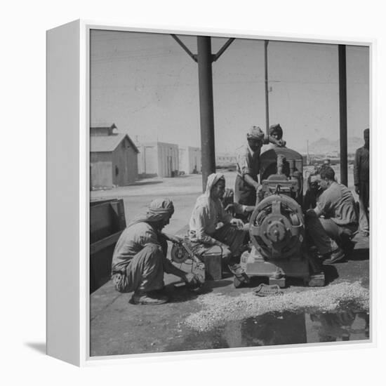 Arabians Working in the Oil Co.'s Garage-Bob Landry-Framed Premier Image Canvas