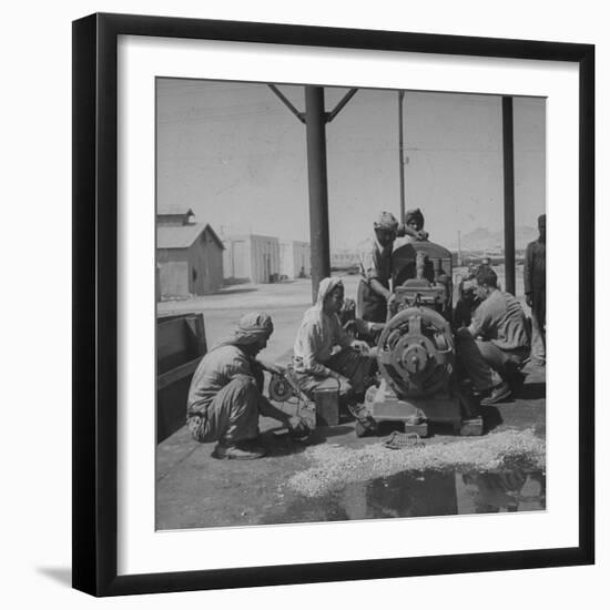 Arabians Working in the Oil Co.'s Garage-Bob Landry-Framed Photographic Print
