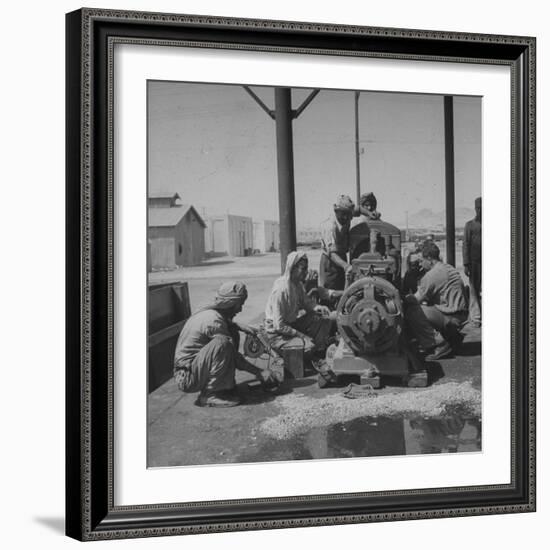 Arabians Working in the Oil Co.'s Garage-Bob Landry-Framed Photographic Print