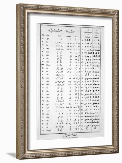 Arabic Alphabet-null-Framed Premium Giclee Print