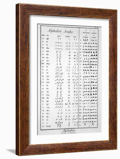 Arabic Alphabet-null-Framed Premium Giclee Print