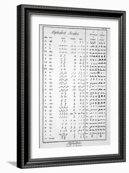 Arabic Alphabet-null-Framed Premium Giclee Print