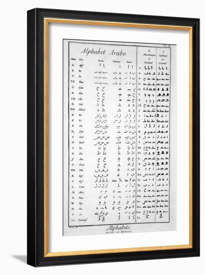 Arabic Alphabet-null-Framed Giclee Print