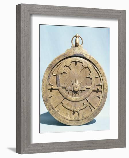 Arabic Brass Astrolabe Dating from 16th Century, Damascus Museum, Syria, Middle East-Ursula Gahwiler-Framed Photographic Print