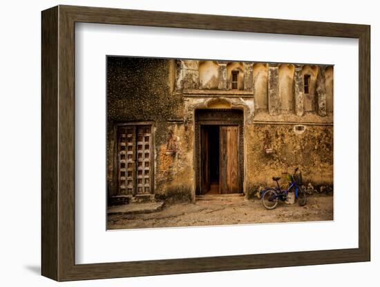 Arabic Doorway in Stone Town, UNESCO World Heritage Site, Zanzibar Island, Tanzania, East Africa-Laura Grier-Framed Photographic Print