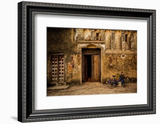 Arabic Doorway in Stone Town, UNESCO World Heritage Site, Zanzibar Island, Tanzania, East Africa-Laura Grier-Framed Photographic Print