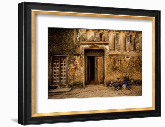 Arabic Doorway in Stone Town, UNESCO World Heritage Site, Zanzibar Island, Tanzania, East Africa-Laura Grier-Framed Photographic Print