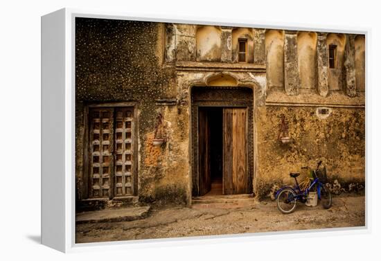 Arabic Doorway in Stone Town, UNESCO World Heritage Site, Zanzibar Island, Tanzania, East Africa-Laura Grier-Framed Premier Image Canvas