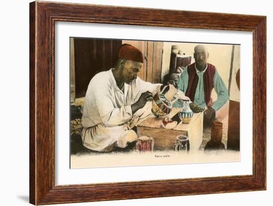 Arabic Potter-null-Framed Art Print