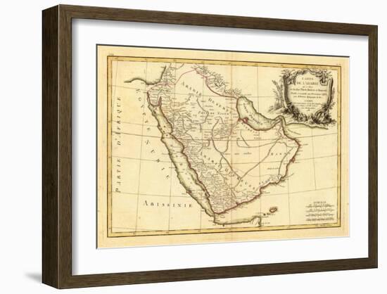 Arabie, c.1785-Rigobert Bonne-Framed Art Print