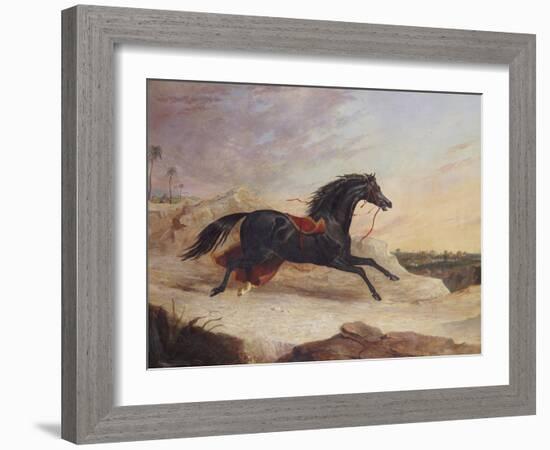 Arabs Chasing a Loose Arab Horse in an Eastern Landscape-John Frederick Herring I-Framed Giclee Print