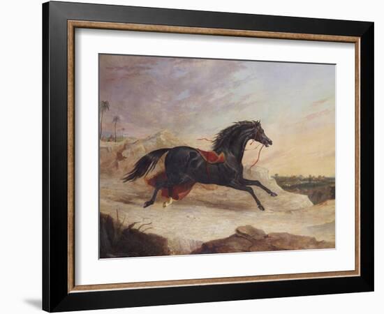 Arabs Chasing a Loose Arab Horse in an Eastern Landscape-John Frederick Herring I-Framed Giclee Print