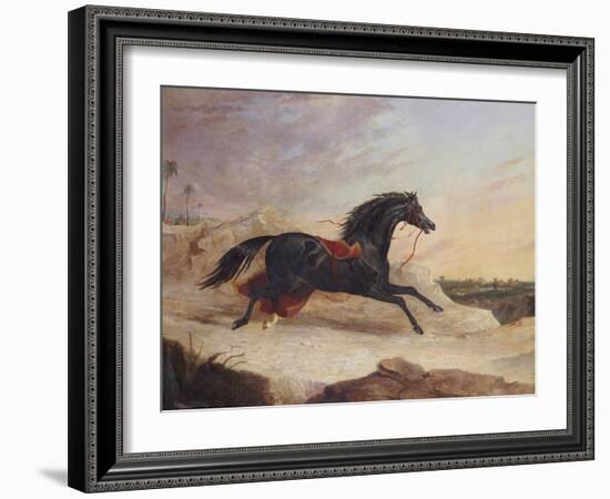 Arabs Chasing a Loose Arab Horse in an Eastern Landscape-John Frederick Herring I-Framed Giclee Print