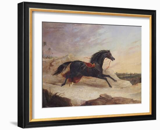 Arabs Chasing a Loose Arab Horse in an Eastern Landscape-John Frederick Herring I-Framed Giclee Print